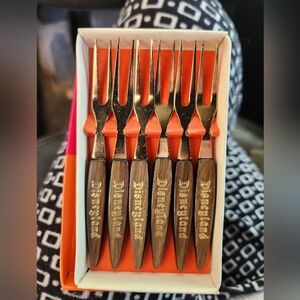 Disney Bronze and Pink Mini Forks